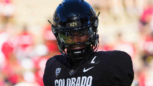  Colorado Buffaloes quarterback Shedeur Sanders (2) before the game against the Nebraska Cornhuskers at Folsom Field